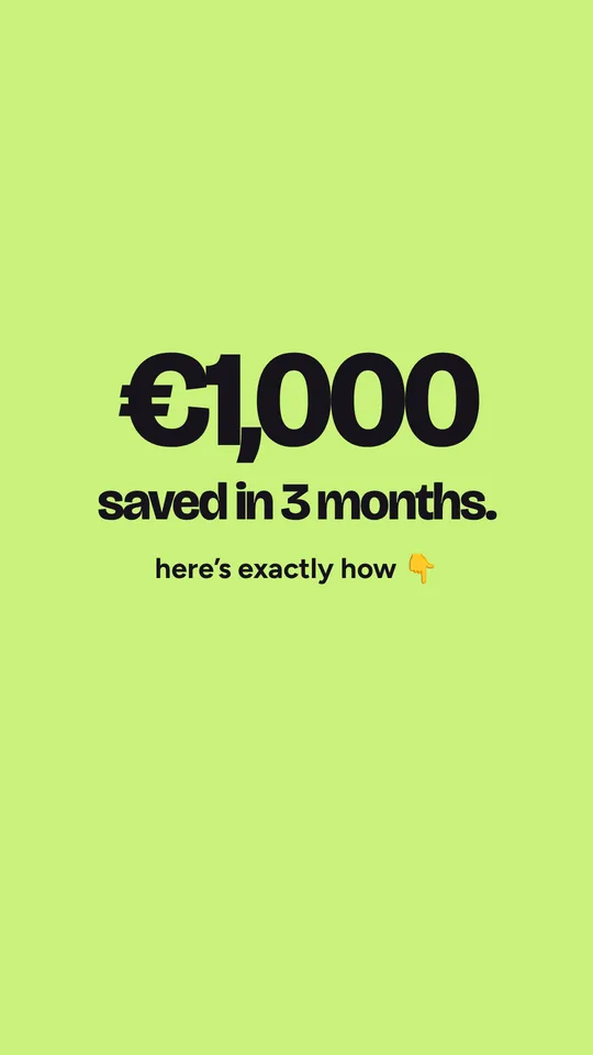 1,000 euro saved in 3 months